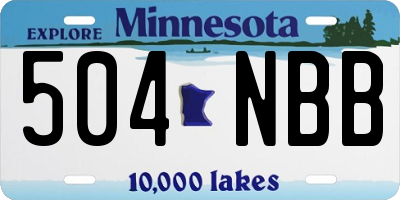 MN license plate 504NBB