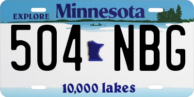 MN license plate 504NBG