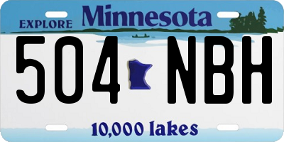 MN license plate 504NBH