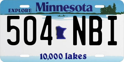 MN license plate 504NBI