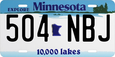 MN license plate 504NBJ