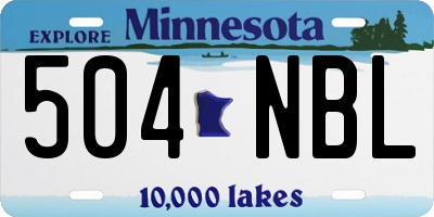 MN license plate 504NBL