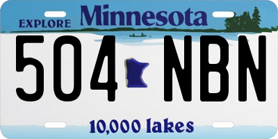 MN license plate 504NBN