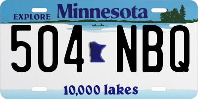 MN license plate 504NBQ