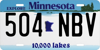MN license plate 504NBV