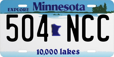 MN license plate 504NCC