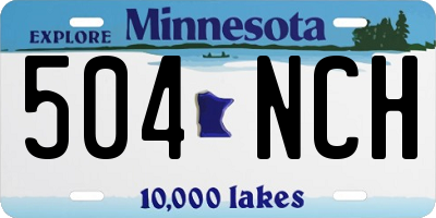 MN license plate 504NCH