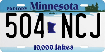 MN license plate 504NCJ