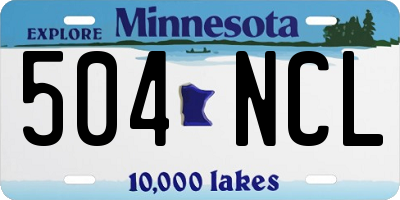 MN license plate 504NCL
