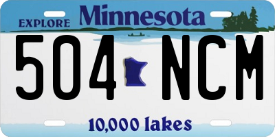 MN license plate 504NCM