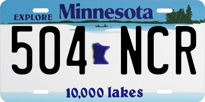 MN license plate 504NCR