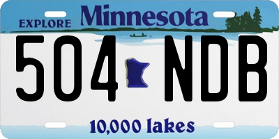 MN license plate 504NDB