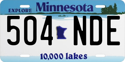 MN license plate 504NDE