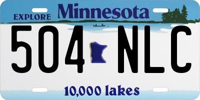 MN license plate 504NLC
