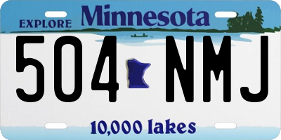 MN license plate 504NMJ