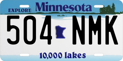 MN license plate 504NMK