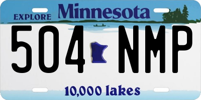 MN license plate 504NMP