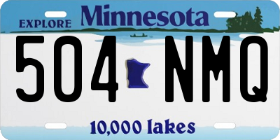 MN license plate 504NMQ