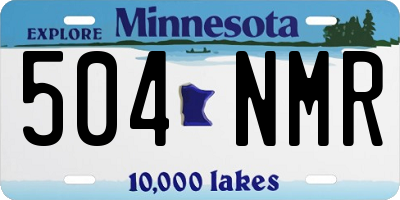MN license plate 504NMR