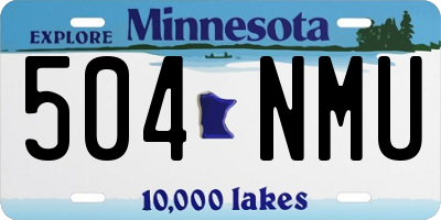 MN license plate 504NMU