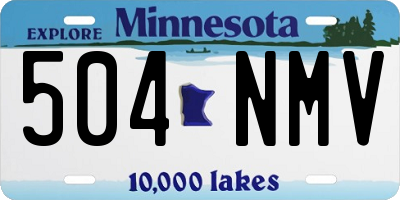 MN license plate 504NMV