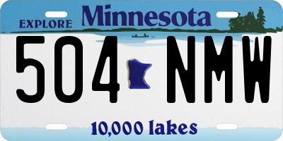 MN license plate 504NMW
