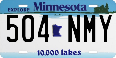 MN license plate 504NMY