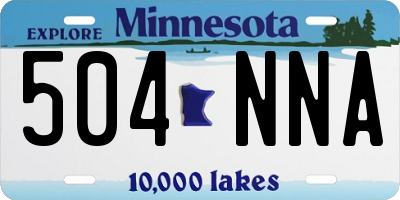 MN license plate 504NNA