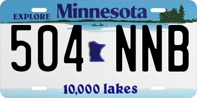 MN license plate 504NNB