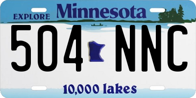 MN license plate 504NNC