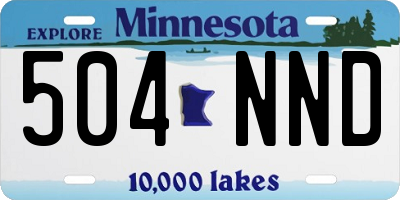 MN license plate 504NND