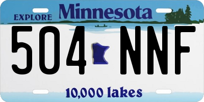 MN license plate 504NNF