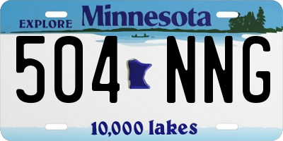 MN license plate 504NNG