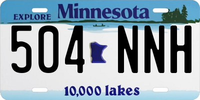 MN license plate 504NNH