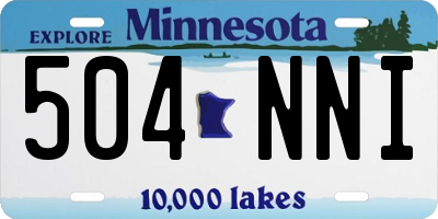 MN license plate 504NNI