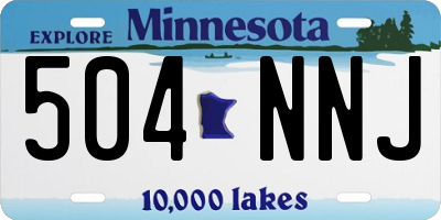 MN license plate 504NNJ