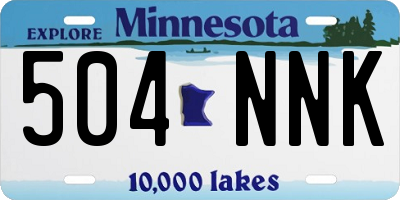 MN license plate 504NNK