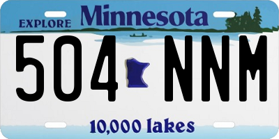 MN license plate 504NNM