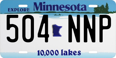 MN license plate 504NNP