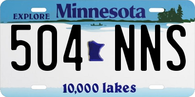 MN license plate 504NNS
