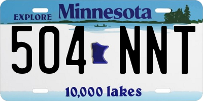MN license plate 504NNT