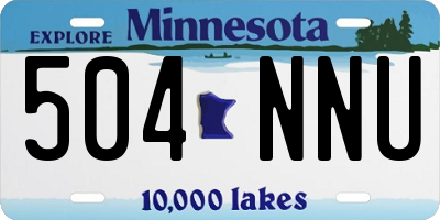 MN license plate 504NNU