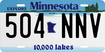 MN license plate 504NNV