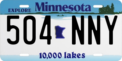MN license plate 504NNY