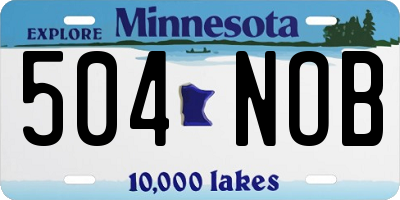 MN license plate 504NOB