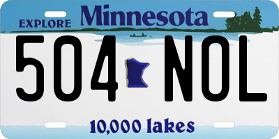 MN license plate 504NOL