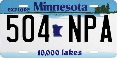 MN license plate 504NPA