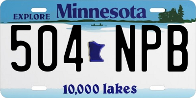 MN license plate 504NPB