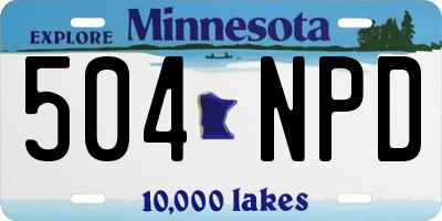 MN license plate 504NPD