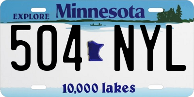 MN license plate 504NYL